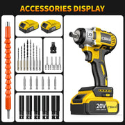 Cshidworld Picw0000ye 20V Powerful Brushless Motor with 2-Mode Speed Cordless Impact Wrench