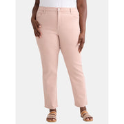 Terra & Sky Women's Straight Leg Skinny Jeans Dusty Rose 22W