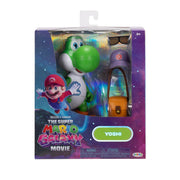 Jakks Pacific Super Mario Galaxy Movie Yoshi 5 Inch Action Figure with Hat Sunglasses Satchel Accessories 432514