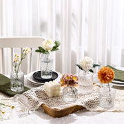 Felhcc Glass Bud Vases Set of 54, Clear Small Vases for Centerpieces, Small Glass Vase for Flowers
