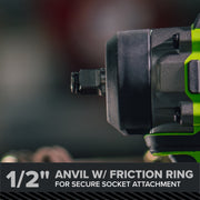 Greenworks IW5800A3 Pro PowerAll 24V Brushless Cordless Impact Wrench, 1/2 in, 750 ft-lb Breakaway Torque, Compact, Tool Only, IW5800A3