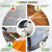 OHHANI Electric Pressure Washer, 2030 PSI, 2.4 GPM, 220V, 32 ft Hose, Foam Cannon, 4 Quick Connect Nozzles, Green