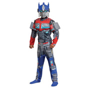 Disguise Transformers Rise of the Beasts Optimus Prime Muscle Jumpsuit Costume with Built-In Padding and Metallic Mask, Boys Size S (6/7)