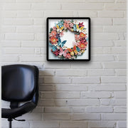 Sinkoo Boho Decor Butterfly Wreath 5D Diamond Painting Art Kit, Full Drill, Multicolor, 12x12 Inch