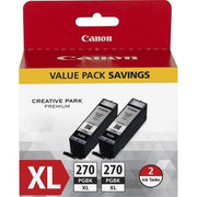 Canon Ink 0319C005 PGI-270XL Pigment Black Twin Pack