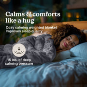 Homedics HCB-W50A-2 Premium Cozy Calming 15 lb Weighted Blanket 48 x 72 Inches