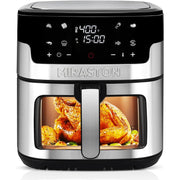 MIRASTON 8.5-Quart Air Fryer, 1500W, Stainless Steel, 8 Preset One-Touch Controls, Dishwasher-Safe Basket, MS-1806