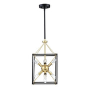 TOBILI 9-Light Modern Rectangle Lantern Pendant Light 19'' H X 10'' W X 10'' D - Adjustable Hanging Height