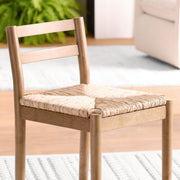 My Texas House MT6425004710006 Laurel Counter-height Dining Stools with Woven Seagrass Seat, Warm Brown, 2 Pack