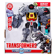 Hasbro Transformers Cyberworld Grimlock Chomp & Battle 9-Inch Action Figure with 4-Step Transformation, Chomping Dino Head, Spinning Blaster Arm, Mech Suit Chest Panel