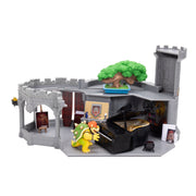 Jakks Pacific Deluxe Bowser Castle Action Figure Playset, 12 in Three-Story with 1.5 in Bowser Figure, Piano, Bonsai Tree, Heat-Activated Paintings, 432254