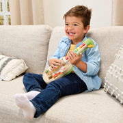 VTech LeapFrog Strum & Count Wooden Guitar, Interactive Musical Toddler Toy with 8 Colorful Fret Keys, Light-Up Neck, Movable Squirrels Tail, Eco-Friendly Wood
