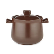 Supor 4.8QT Deep Round Pottery Stew Pot with Lid, Brown, Even Heat and Moisture Lock Design, 7117001845