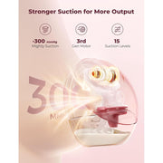 Momcozy M9 Hands Free Mobile Flow Double Breast Pump, App-Controlled Customizable Modes, 150ml Capacity, Cozy Red, Includes Storage Handbag