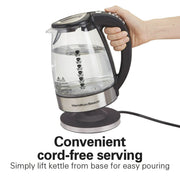 Hamilton Beach 41050 Temperature-Control Electric Glass Kettle, 1.7 Liter
