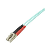 StarTech.com Fiber Optic Cable, 5m OM3 Multimode LC UPC to LC UPC, 50/125m, Aqua LSZH Jacket, 10Gbps A50FBLCLC5