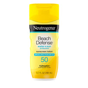 Neutrogena Beach Defense Sunscreen Lotion, Broad-Spectrum SPF 50, Oil-Free, Water-Resistant 80 Minutes, 6.7 oz