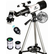 Gskyer 70mm F/5.7 Refracting Telescope with 400mm Focal Length, Fully Coated Optics, Smartphone Adapter, Wireless Remote, Adjustable Tripod, Carry Bag, AZ70400