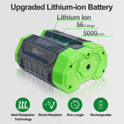 BOTKK BA2800T 5.0Ah 56V Lithium Power Tool Battery with Fuel Gauge, 5000mAh Capacity, Compatible with Ego Power Tools