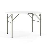 Flash Furniture DAD-122RZ-GG 48'' Round Bi-Fold Granite White Plastic Folding Table