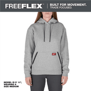 Milwaukee Womens FREEFLEX Pullover Hoodie, Midweight Cotton/Polyester, Gray, XL, F251G-XL