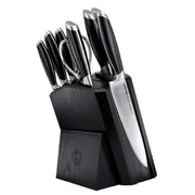 Schmidt Brothers Cutlery Bonded Steel, 10-Piece Knife Block Set with Knife Sharpener