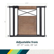 Safety 1st GA138DECB1 Easy Install Modern Farmhouse Baby Gate - Adjustable, SecureTech Lock, Rustic Design
