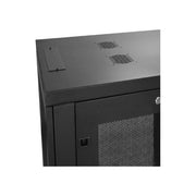 StarTech.com 18U Server Rack Cabinet, 19in Enclosed 4-Post Rack with Adjustable 1.8-29.8in Depth, Lockable Mesh Doors, 992lb Capacity, Black, RK1833BKM