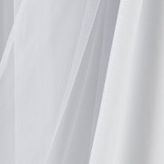 Pinewave GMO37x63x2WH Blackout Curtain Panels with Sheer Overlay, Double-Layer Thermal Insulation, Grommet Top, White, 37 in W x 84 in L, 2 Panels