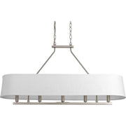 Progress Lighting P4617-09 Traditional/Formal 5-60W Cand Linear Chandelier, Brushed Nickel