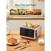Yabano 7703 4 Slice Toaster, Touchscreen, Dual Independent Control Panels, Stainless Steel