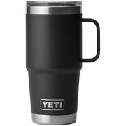 Yeti Rambler 20 oz Travel Mug, Stainless Steel, Vacuum Insulated, Leak-Resistant Stronghold Lid, Black, 21071502280