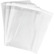 Totowood Clear Plastic Cello Bags, Sealable Transparent Resealable Cellophane Bags, 11 x 14 in, Pack of 50