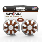 Rayovac Proline Advance Mercury-Free Hearing Aid Batteries, Size 312, 48 Count