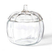 Anchor Hocking Glass Pumpkin Candy Jar, 2 Liter Capacity, Clear, Dishwasher Safe