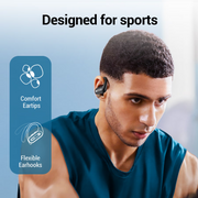 VEAT00L Hybrid Active Noise Cancelling Wireless Ear Buds, 75Hrs Bluetooth 5.3 Headphones IP7 Waterproof for Sport, Running Wireless Earphones with ENC, Deep Bass Over Ear bud with Earhooks for Android, iOS