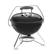 Weber Smokey Joe Charcoal Kettle Grill, 14 Inch Portable, Porcelain Enamel Finish, Black, 147 sq in Cooking Area, 1502353