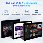 AEEZO 10.1inch Android 14 Octa-Core Touch Screen Tablet, 10GB RAM+64GB ROM(Expand To 1tb), 5MP+8MP Dual Cameras, 5000mAh Battery, Black