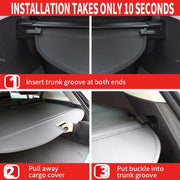 Marretoo Auto Accessory Retractable Cargo Cover for Chevrolet Equinox and GMC Terrain 2018-2024, High-Density Canvas, Black