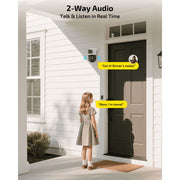OHWOAI 8MP Dual Lens PoE Security Camera System, 4 Cameras with PTZ, Color Night Vision, AI Detection, 10-Inch Monitor, 1TB HDD