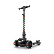 Jetson JJUP3W-BLK Mini 3 Wheel Light Up Scooter Adjustable Kick Ride On Toy for Kids, Black