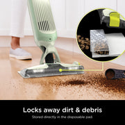 Shark VACMOP Cordless Hard Floor Cleaner with Powerful Suction, LED Headlights, No-Touch Disposable Pad System, Lime Green, VM252GN