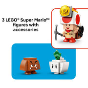 LEGO Super Mario Captain Toads Camp Building Set, 159 Pieces, Includes Captain Toad, Goomba & Turnip Figures, Tent with Bonfire and Collapsible Bridge, Ages 6+