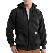 Carhartt Rain Defender Loose-Fit Heavyweight Full-Zip Hoodie - Black - LT