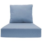 Better Homes & Gardens Outdoor Deep Seat Cushion, 24 x 24 in, 2-Piece Set, Blue, Foam Core, Fade Resistant