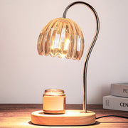 Solhice Candle Warmer Lamp, Champagne Crystal Glass, 7-Level Dimmable Temperature, Timer with 2/4/8 Hour Settings, Fits Large Jar Candles, Black