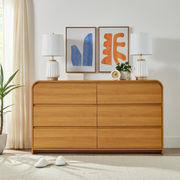Better Homes & Gardens BHS436249972051 Juliet 6 Drawer Dresser, Light Honey Finish
