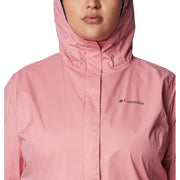 Columbia Arcadia II Rain Jacket for Ladies, S, Pink Agave - 100% Nylon