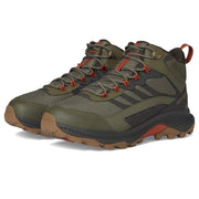 Merrell J037835 Speed Strike Mid Waterproof Hiking Boots for Men, Olive, 8M