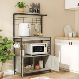 Bestier 3-Tier Kitchen Baker's Rack Microwave Oven Stand - Material: P2 Particle Board + Metal Tubes